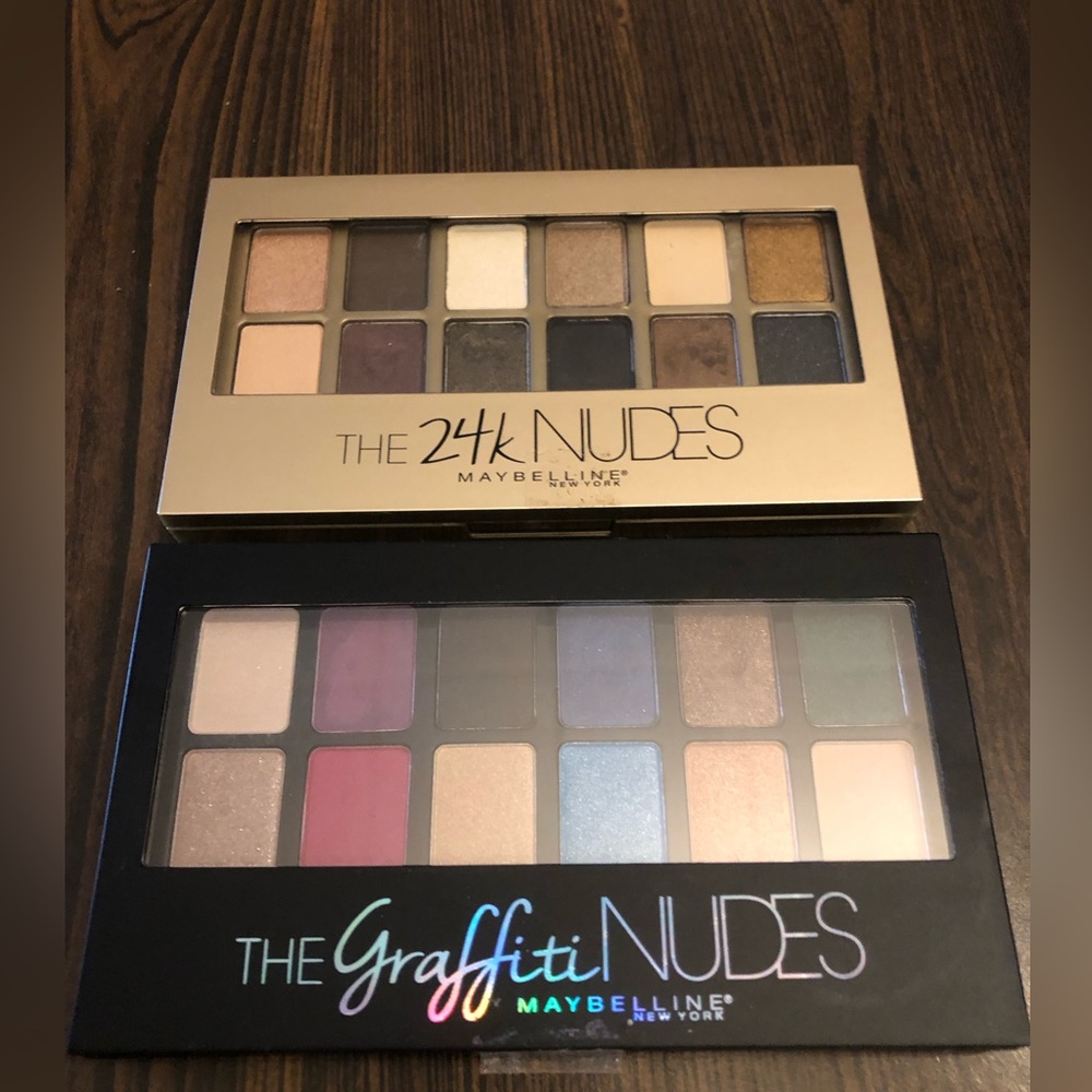 Two gently used Maybelline Eyeshadow Palettes.